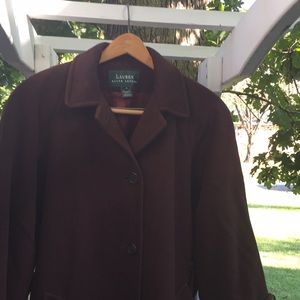 Lauren Ralph Lauren camel hair belted over coat